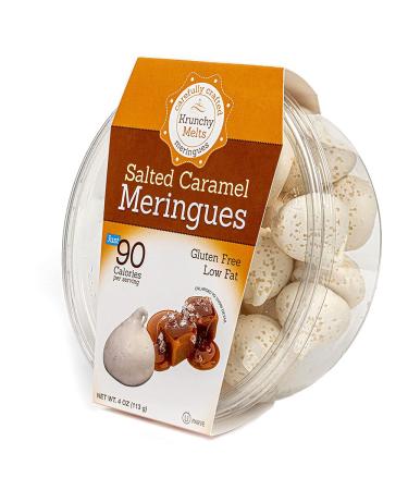 Krunchy Melts Original Meringue Cookies - Salted Caramel Flavor - Fat, Gluten, and Nut Free - 90 Calories - Low Calorie Snack - Sweet Treats - 4 Oz - Buy Online on GoSupps.com