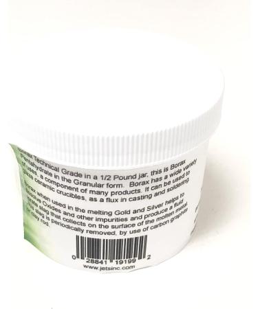 Borax 1/2 lb Melting Flux for Crucible Dishes - 8 oz Glaze for Gold & Silver Jewelry - JTS - Buy Online on GoSupps.com
