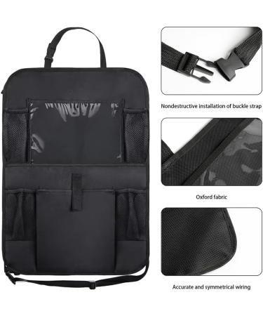 Mayokiaar Large Capacity Car Seat Organizer - Black Oxford Cloth, Multi-Pocket Interior Accessory for Kids Travel - Practical & Multifunctional - Buy Online on GoSupps.com