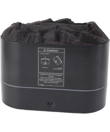 Syrisora Volcano Aroma Diffuser - 7 Colors Fine Fog Simulated Flame 250ml Quiet USB Charging Humidifier for Bedrooms - Black - Buy Online on GoSupps.com