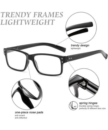 Suertree 3 Pack Reading Glasses - 1.5x Hinge Design Visual Aid for Men & Women - Stylish & Durable Optical Glasses - Buy Online on GoSupps.com