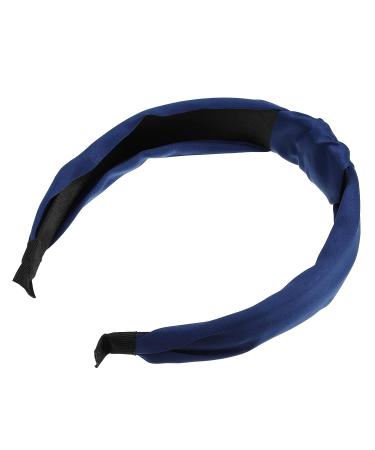 VOCOSTE Navy Blue Satin Knot Headband for Women - 1.2 Inch Wide - Buy Online on GoSupps.com