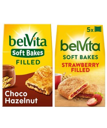 Breakfast Biscuit Bundle with Belvita Soft Filled Chocolate Hazelnut Breakfast Biscuits 250g and Soft Filled Strawberry 250g (2 Pack) - Buy Online on GoSupps.com