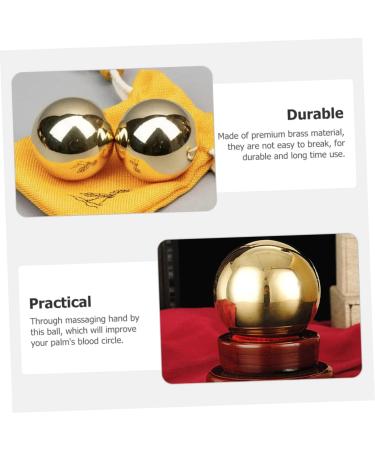 Frcolor Brass Gymnastics Balls - Portable Handballs for Massage & Fitness | Set of 4 Handwritten Solid Metal Exercise Balls - Buy Online on GoSupps.com