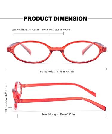 Retro Oval Fashion Glasses for Women - Y2K Style Fake Clear Blue Light Blocking Glasses | IF13140-02 | Shop Internationally - Buy Online on GoSupps.com