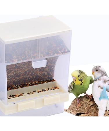 Roysmart Transparent Bird Feed Dispenser | Ideal Food Container for Budgies Canaries Nymphics & Finches - Buy Online on GoSupps.com