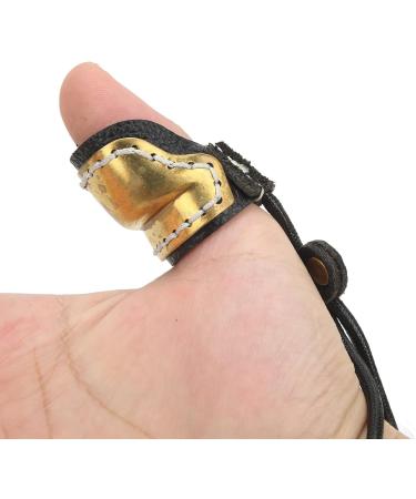 Buy Bnineteet Archery Thumb Rings | Brass Daema Protection & Soft Leather Finger Guards for Traditional Archery - Black - Buy Online on GoSupps.com