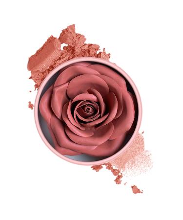 Naqqios Pink blush long lasting powder makeup 3D rose petals long lasting powder blush lightweight and stackable texture for women's cheeks at parties meetings and social events
