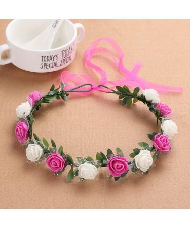 Mindong 12pcs Multicolor Rose Flower Crown Headbands for Women & Girls - Ideal for Wedding, Festivals, Parties, Vacations & Photography - Buy Online on GoSupps.com