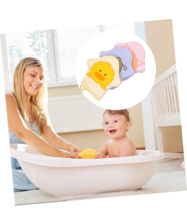 Healeved 4pcs Cartoon Bath Wipes Set - Soft Reusable Bathing Gloves Cleaning Mittens & Loofah for Kids | Body Puppet Back Washer - 15x13cm - Buy Online on GoSupps.com