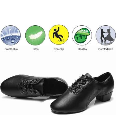 DKZSYIM Boy's Latino Dance Shoes - Size 1 Big Kid Black-1 - Buy Online on GoSupps.com