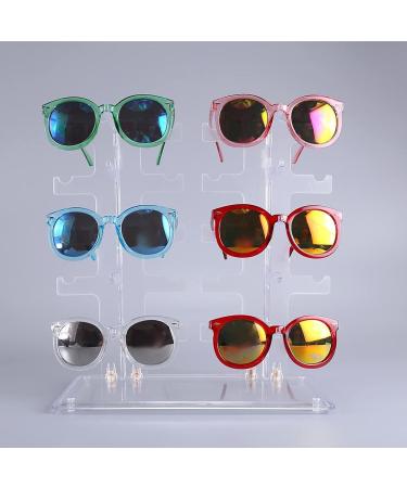Buy Mollensiuer Acrylic Glasses Holder - Transparent 2 Rows for 10 Pairs - Perfect for Organizing Your Eyewear - Buy Online on GoSupps.com