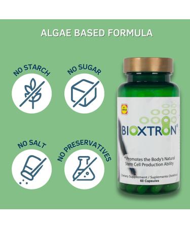Bioxtron Natural Stem Cell Supplement Capsules - Blue Green Algae Spirulina Energy Support - 60 Capsules 60 Count (Pack of 1) Capsules - Buy Online on GoSupps.com