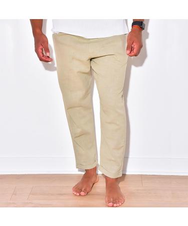 Men's Cargo Pants - Stretch Loose Straight Summer Leisure Pants - Breathable Khaki 3XL - Buy Online on GoSupps.com