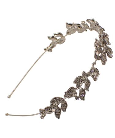 Topkids Accessories Bridal Headband for Wedding Bride Tiara Flower Girl Crown Headband Head Band Tiaras for Girls & Women Bridesmaid Alice Band Prom Headband Kids & Adults (Floral Crystal)