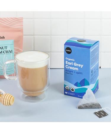 Tealish - Organic Earl Grey Cream Tea Sachets 15 Biodegradable Tea Bags - Organic Black Tea Bags - Ideal for Breakfast Tea Delight and Uplift - Caffeinated Tea Bags - Earl Grey with Vanilla Black Tea - Buy Online on GoSupps.com