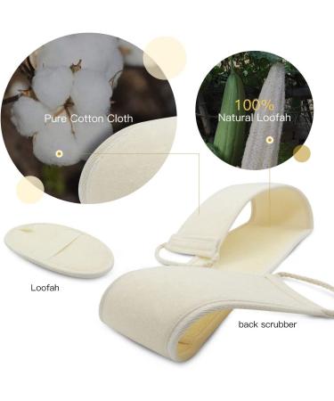 Loofah Exfoliating Back Scrubber for Men and Women - 31.5 Length 4 Width - Deep Clean and Relax Your Body - Buy Online on GoSupps.com