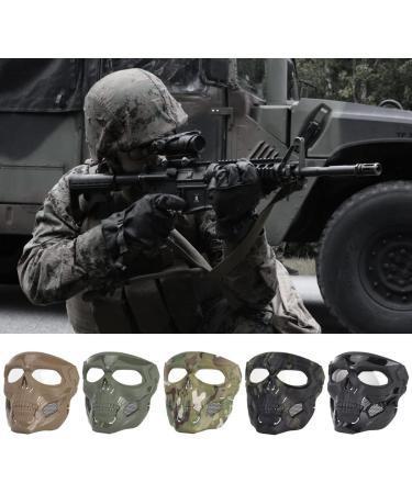 AOUTACC Airsoft Mask Skeleton Skull Mask with Goggles full face Protective Paintball Mask Adjustable Tactical Mask for Halloween Paintball Game Movie Props Party Cosplay Outdoor Activities(Black) - Buy Online on GoSupps.com
