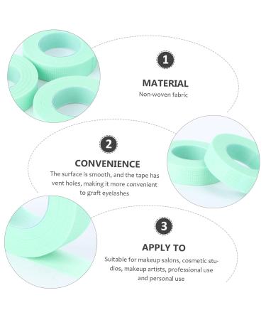 Ipetboom Colored Tape 10 Rolls Eyelash Tape Non-woven Tape Eyelashes Breathable Eyelash Planting Strip 900x1.1cm Green - Buy Online on GoSupps.com