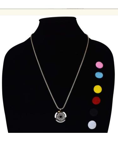 mEssentials Sunflower Essential Oil Diffuser Necklace Gift Set | Aromatherapy Pendant 24" Stainless Steel Chain Refill Pads & Inner Calm Essential Oil - Perfect Gift for Wellness and Relaxation - Buy Online on GoSupps.com