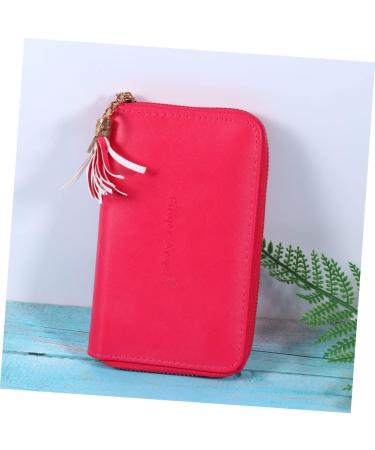 POPETPOP Nail Print Stencil Card Holder Card Pouch nail stamping plates bag Stamp Plate Organizer nail stamping plates holder nail art stencil bag cards bag ultra thin business card holder 16x12cm Rosy - Buy Online on GoSupps.com