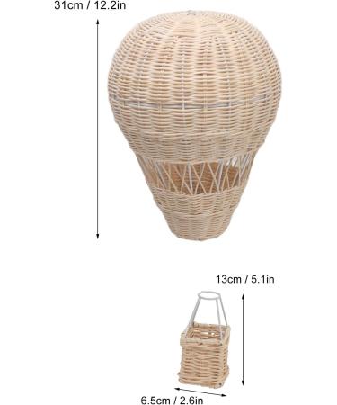 Handcrafted Woven Hot Air Balloon Wall Decor | Rattan Hanging Decor for Kids' Rooms Weddings Parties & More - Ideal Photo Prop & Romantic Decor - Buy Online on GoSupps.com