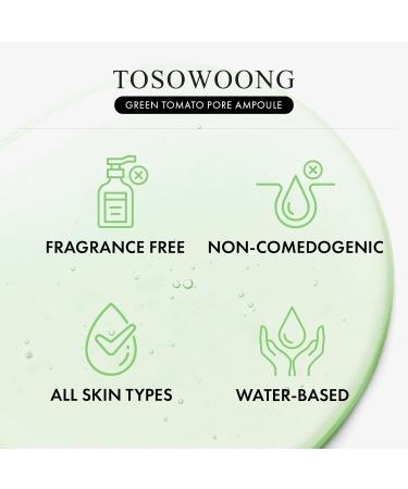 Green Tomato Pore Ampoule - 20 000ppm Green Tomato Witch Hazel & Hyaluronic Acid for Moisturizing & Pore Minimizing | Korean Skincare 30ml - Buy Online on GoSupps.com