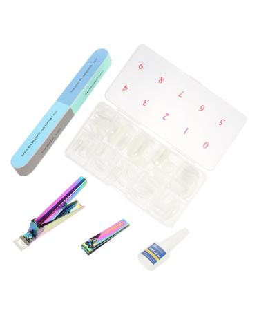 BIUDECO French Manicure Kit 1 Set Nail Set Artificial Pruning Supplies Plastic Hallow 13X7cm Assorted Color 3