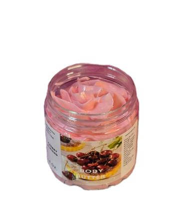 Cherry Almond Body Butter. Handmade Shea & Mango Butter Body Frosting. All Natural Non Greasy Body Moisturizer (8 oz)