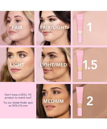 DOLL SKIN GENIUS TINTED MOISTURIZER WITH PLANT BASED COLLAGEN (Shade 1 (Fair/Fair-Light) 1 Fl Oz.) 1 Fl Oz (Pack of 1) Shade 1 (Fair/Fair-Light) - Buy Online on GoSupps.com