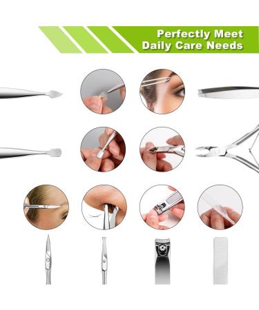 BEZOX 5 Pcs Nail Clipper Set - Wide Jaw Opening, Premium Stainless Steel, Sharp & Sturdy Clippers for Fingernail and Toenail - Light Silver - Buy Online on GoSupps.com