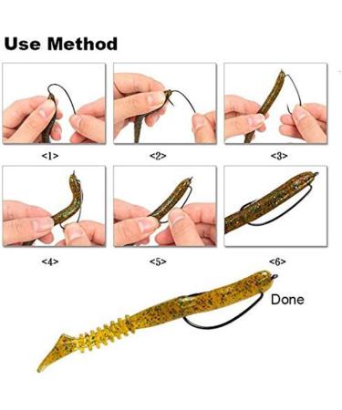 Amacoam 50PC High Carbon Steel Offset Worm Fishing Hook Set with Plastic Box - Ideal for Saltwater Fishing Rubber Bait & Creature Jigs - Buy Online on GoSupps.com