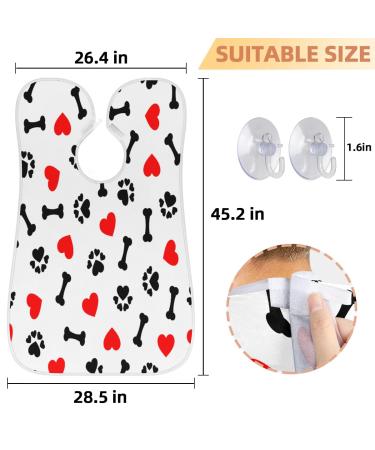 Shop Lovely Bones Paw Print Beard Bib Apron Non-Stick Waterproof Hair Catcher for Men | Perfect Grooming Gift - Buy Online on GoSupps.com