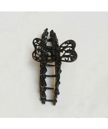 Numblartd Retro Black Rhinestone Hair Claw Clip - Vintage Fashion Accessory for Women - Buy Online on GoSupps.com