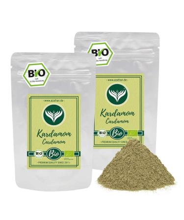 Azafran Green ORGANIC Cardamom ground - Cardamom powder from Guatemala 200g 200 g (pack of 2)
