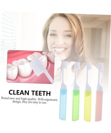 JECOMPRIS Travel Toothbrush Set - Collapsible Adult Toothbrushes with Bristles for Effective Cleaning | Perfect for International Travel - Buy Online on GoSupps.com