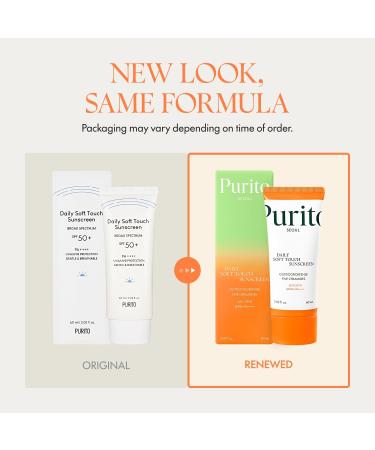 PURITO Daily Soft Touch Sunscreen 60ml | SPF 50+ PA++++ | Vegan & Cruelty-Free | Broad-Spectrum Protection - Buy Online on GoSupps.com