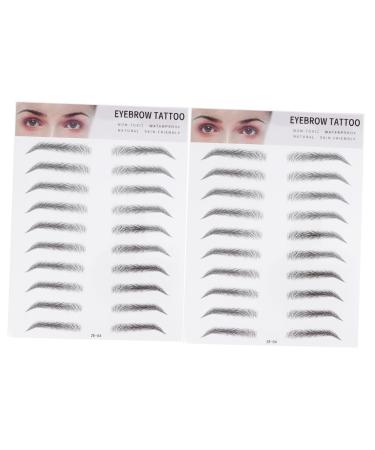 Mipcase 2pcs 3d Eyebrow Stickers Women s Suits Eye Brow Shaping Kit 3d Brow Stickers Artificial Man Shaper