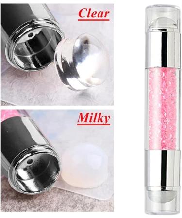 Nail Art Stamping Tool Kit Nail Stamping Plates Nail Art Stamper included Double Head Polish Print Template Silicone Stampers For Beauty Nail Art DIY- Nails Seal Mold Nail Stamp Plate Pink 03 pink - Buy Online on GoSupps.com