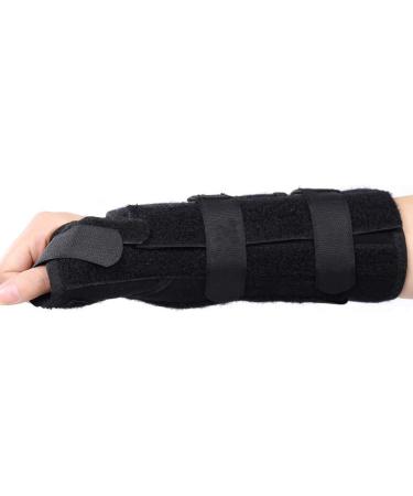 Buy Adjustable Wrist and Thumb Spica Splint - Universal Black Right Hand Brace with Stabilizer - Buy Online on GoSupps.com