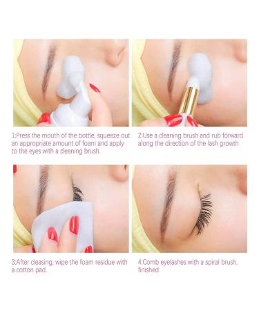 Natural Eyelash Extension Cleanser & Shampoo - Deep Cleansing Foam with Mascara Remover, 50ml - Nourishing Formula for Healthy Lashes - Buy Online on GoSupps.com