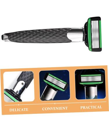 Minkissy Professional Razor Blade Set for Men - Short Handle Shaving Razor Plane | Premium Rubber & Metal Grooming Kit - Buy Online on GoSupps.com