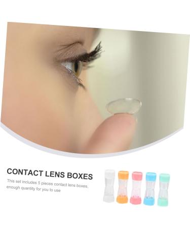 Solustre 5-Pack Contact Lens Containers - Colored & Fake Lenses Travel-Friendly Makeup Remover | Durable ABS Plastic - Buy Online on GoSupps.com