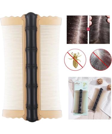 ASIEIT Double-sided Head Lice Comb Fine Tooth Hair Grooming Comb Lice Comb Flea Lice Removal Comb Bamboo Shape for Cats Dogs (Black) - Buy Online on GoSupps.com