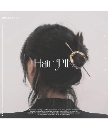 Brinie Gold Hair Bun Cuff Sticks - Vintage Hair Holder & Pins for Women and Girls (2 Pack) - Buy Online on GoSupps.com