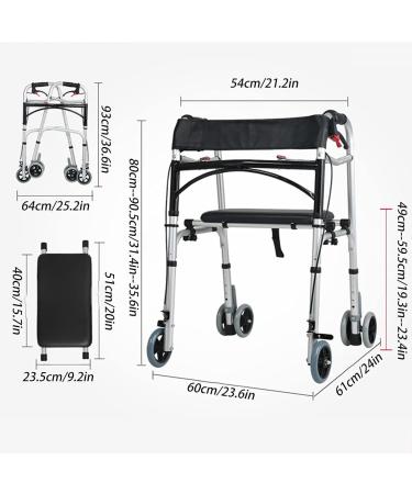 Rollator Walkers Rollators Standing Rehabilitation Elderly Crutches Crutches Four-Legged Stool Multifunctional Crutches Fracture Assist Elderly Walking Aid with Wheeled Crutches Portable Lofty - Buy Online on GoSupps.com