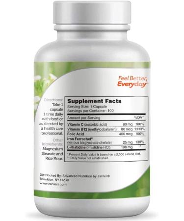 Zahler Iron Complex - Advanced Iron Supplement | 100 Capsules - Buy Online on GoSupps.com