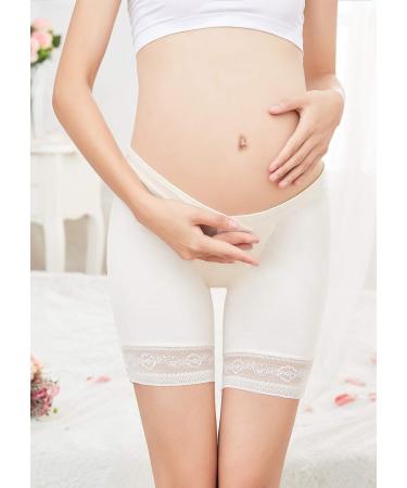 FEOYA Maternity High Waist Safety Shorts 2pcs L (99-110 lb) - Elastic Cotton Knickers for Pregnancy Support - Buy Online on GoSupps.com