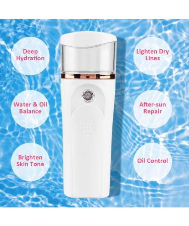 Solomi Hydrating Facial Mist Spray Handheld Nano Facial Sprayer (White) 40ml Battery Powered - Buy Online on GoSupps.com