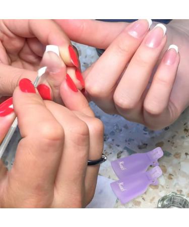  OOTDAY 20pcs Nail Clippers Double Metal Cuticle Pusher for Nail Polish and Toe Nail Polish (Purple) - Buy Online on GoSupps.com